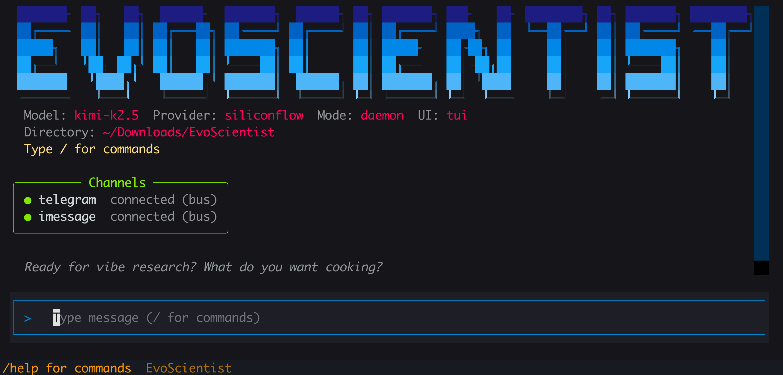 EvoScientist CLI interface