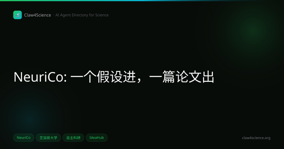 NeuriCo：一个假设进，一篇论文出