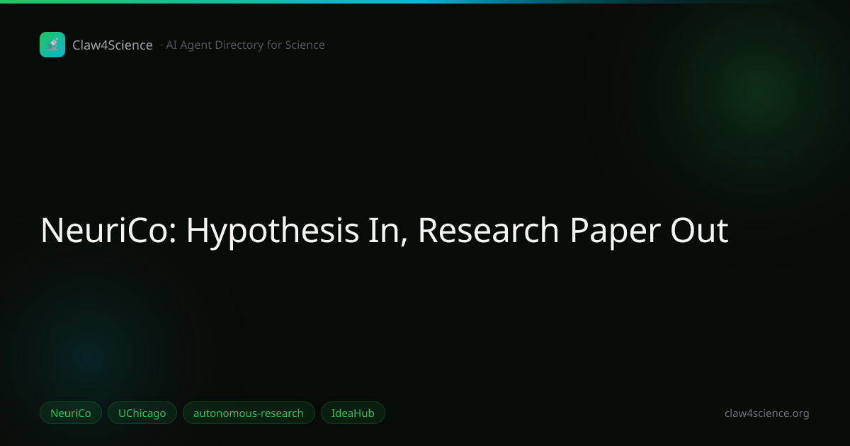 NeuriCo: Hypothesis In, Research Paper Out