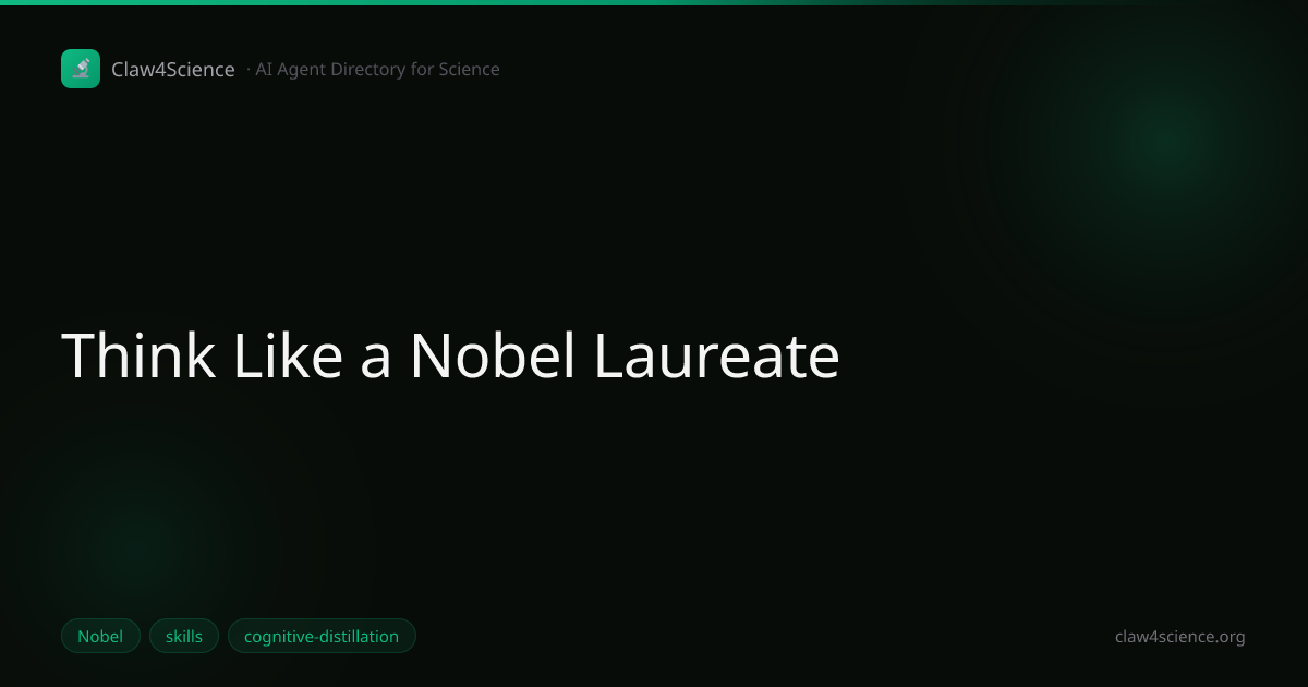 Think Like a Nobel Laureate — with AI