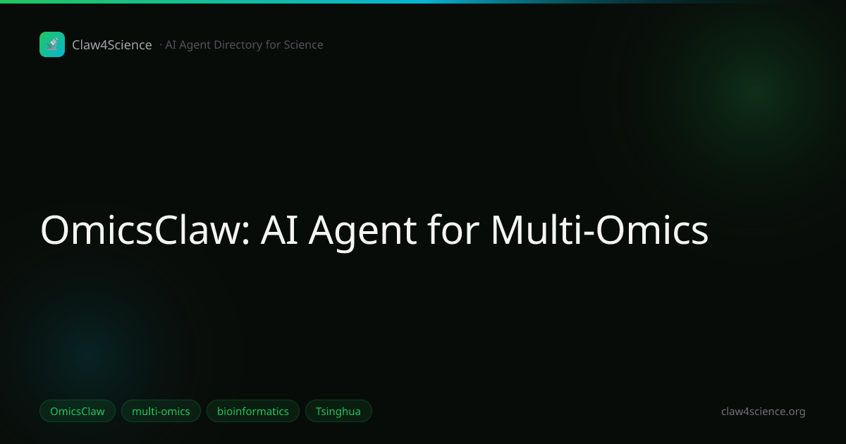 OmicsClaw: AI Agent for Multi-Omics