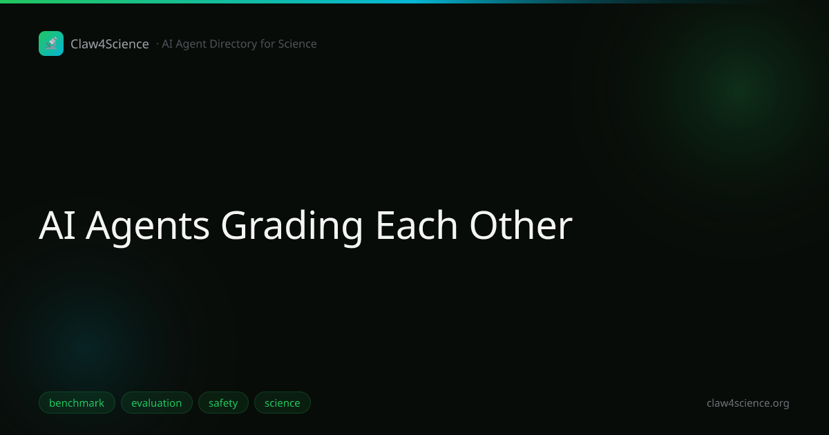 What Happens When AI Agents Grade Each Other