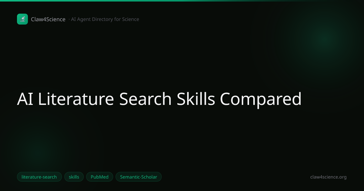 AI Literature Search Skills Compared