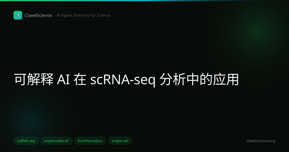 可解释 AI 在 scRNA-seq 分析中的应用