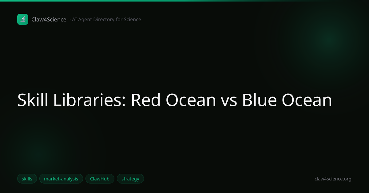 Skill Libraries: Red Ocean vs Blue Ocean